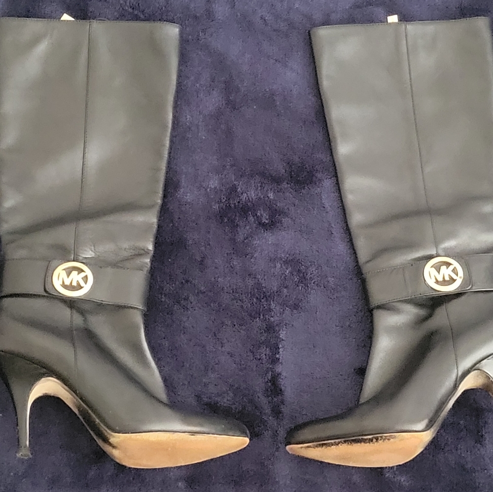 Michael Kors mid calf stiletto heel.